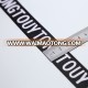 Fashion Custom Nylon 2.5 cm Black White Rosy Word Printed Ribbon