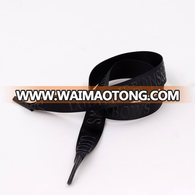 wholesale flat custom logo printed Silk Satin Ribbon Shoelaces