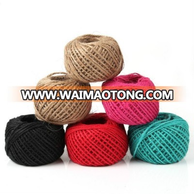 50m DIY Twisted Burlap Natural Jute String Jute Twine Colored Craft Jute Rope