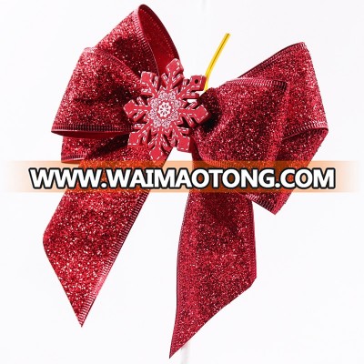 Red Sparkling Glitter Christmas Bow