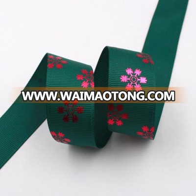 gross grain ribbon print for christmas gift decoration